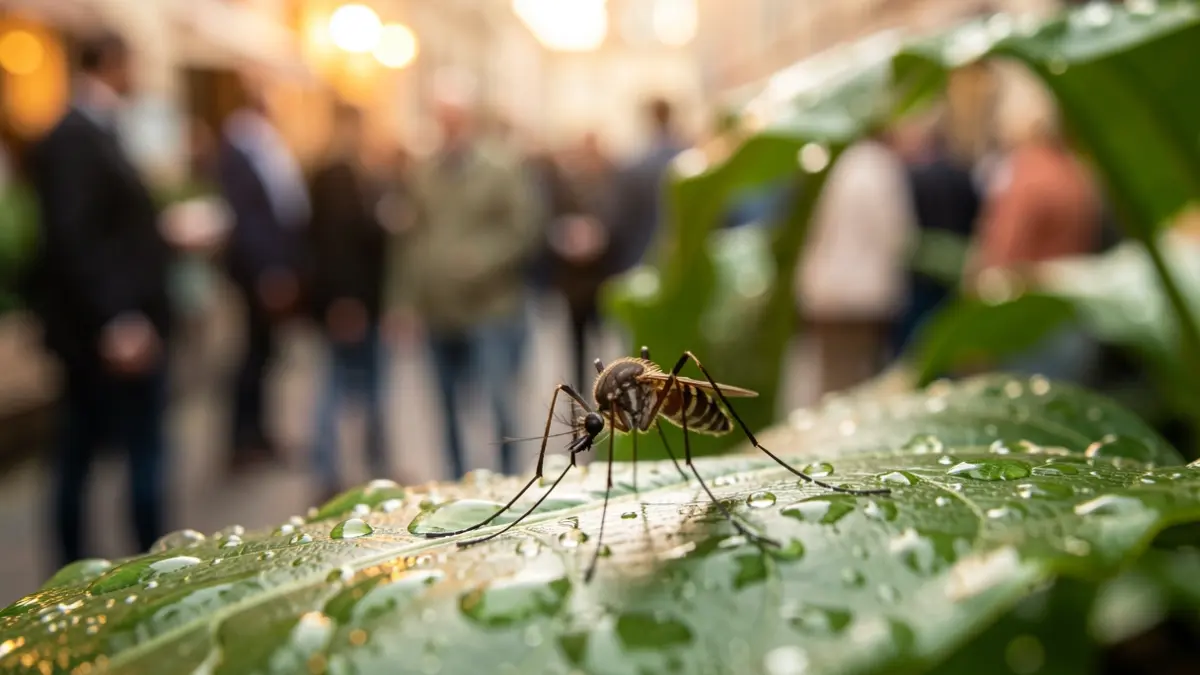 Imatge genèrica d'un mosquit sobre una fulla.