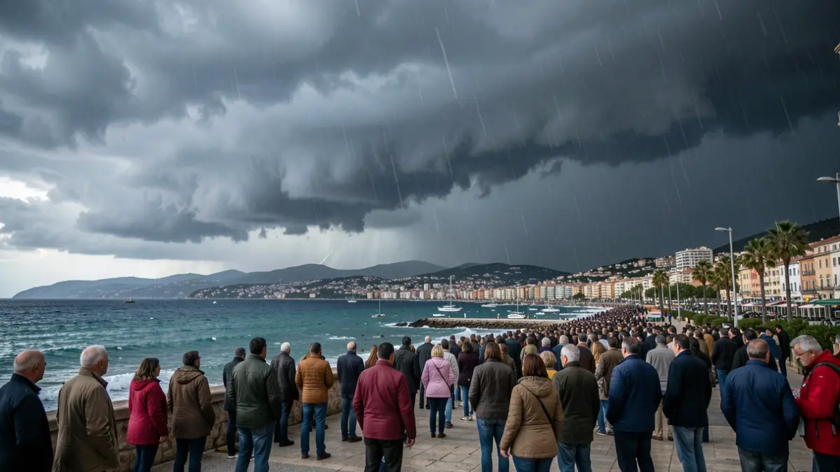 Generic image of storm clouds over the Catalan coast.