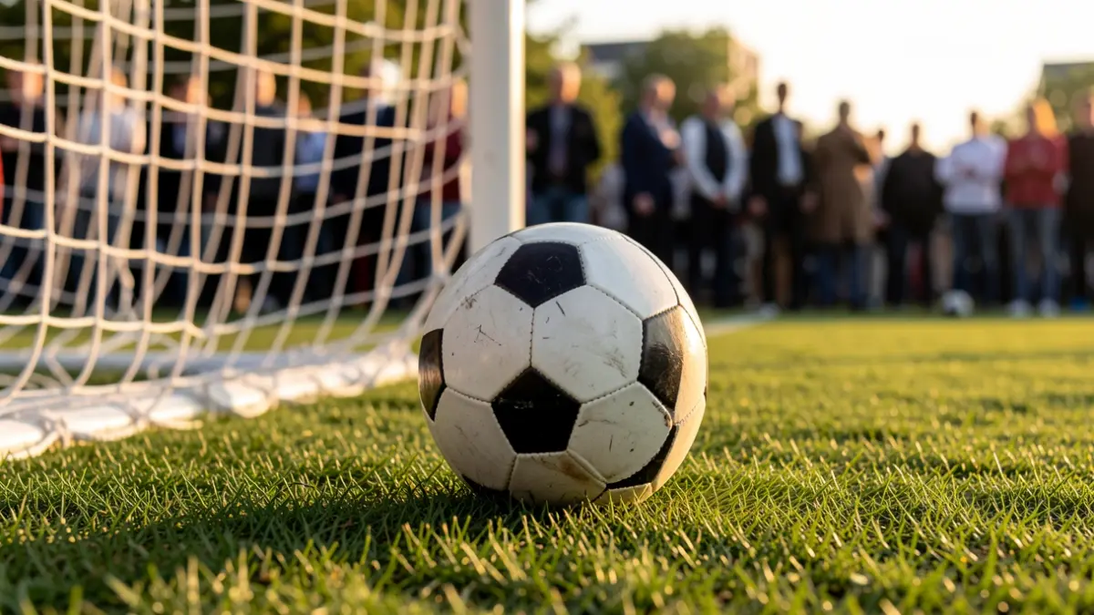 Imatge genèrica d'una pilota de futbol sobre gespa.