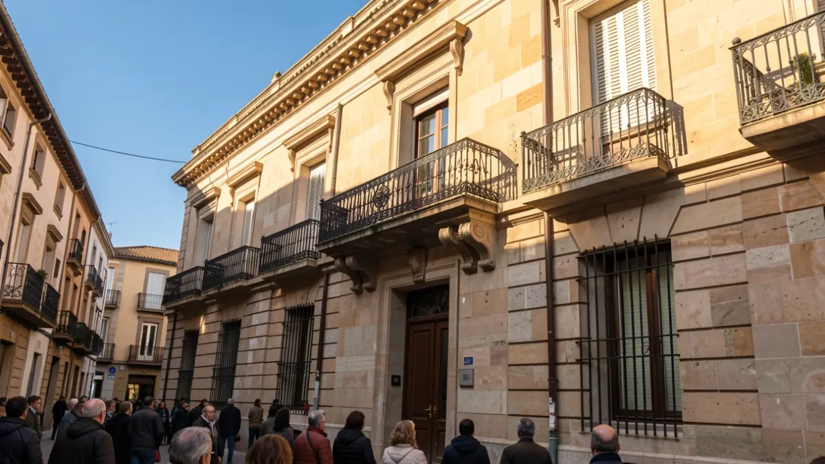 Generic image of a Catalan town hall in the afternoon light.