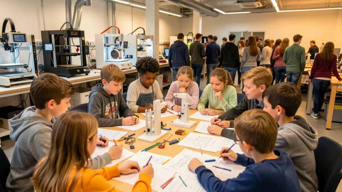 Generic image of students working on an innovation project.