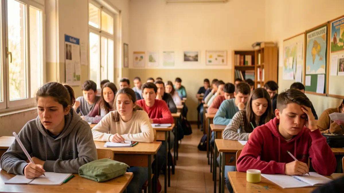 Imatge genèrica d'una classe amb alta temperatura.