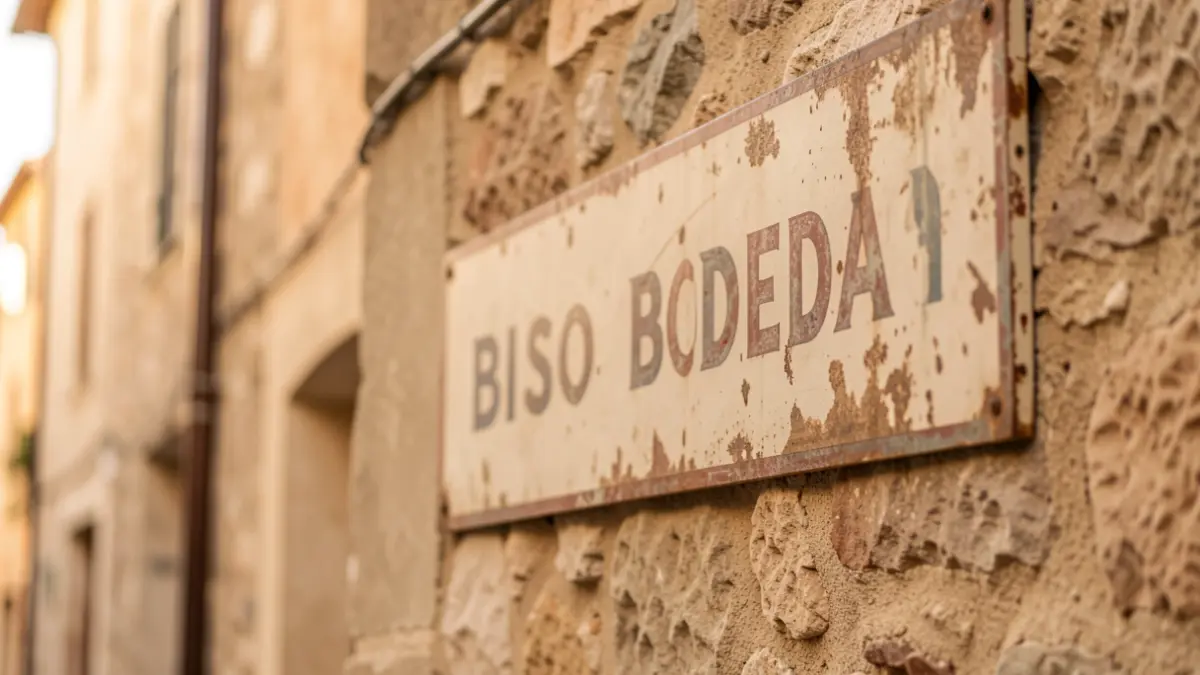 Imatge d'un rètol antic d'una bodega històrica a la Barceloneta.
