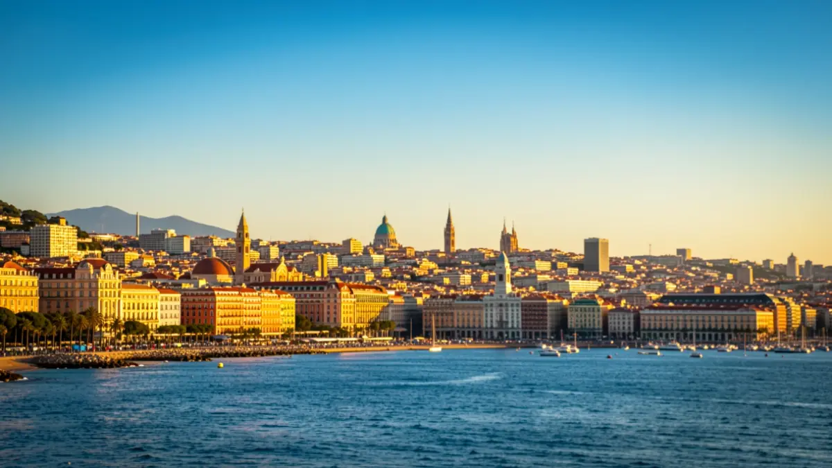 Imagen genérica del cielo soleado sobre Barcelona.