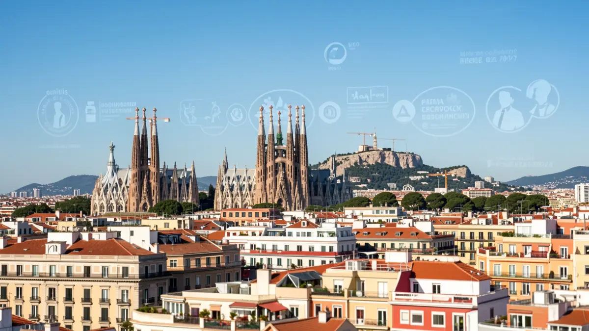 Imatge genèrica de Barcelona amb els seus principals monuments.