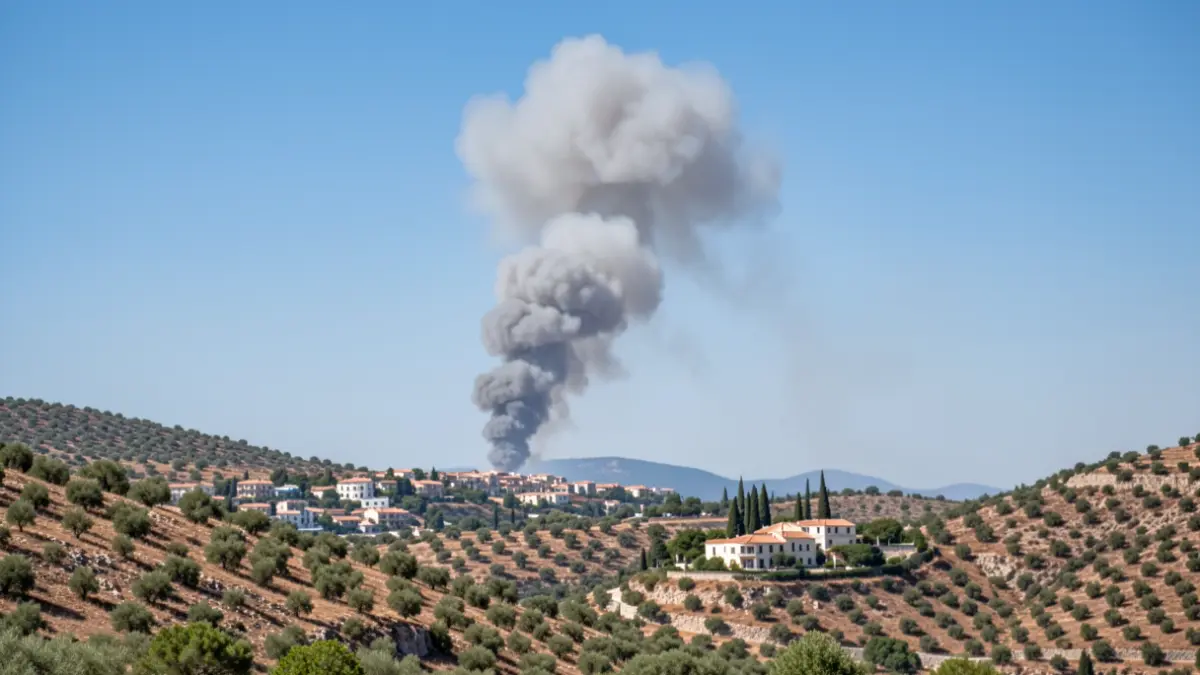 Imatge genèrica d'una columna de fum d'un incendi forestal.