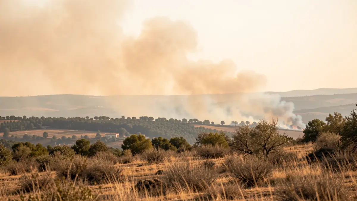Generic image of a forest fire in Catalunya.