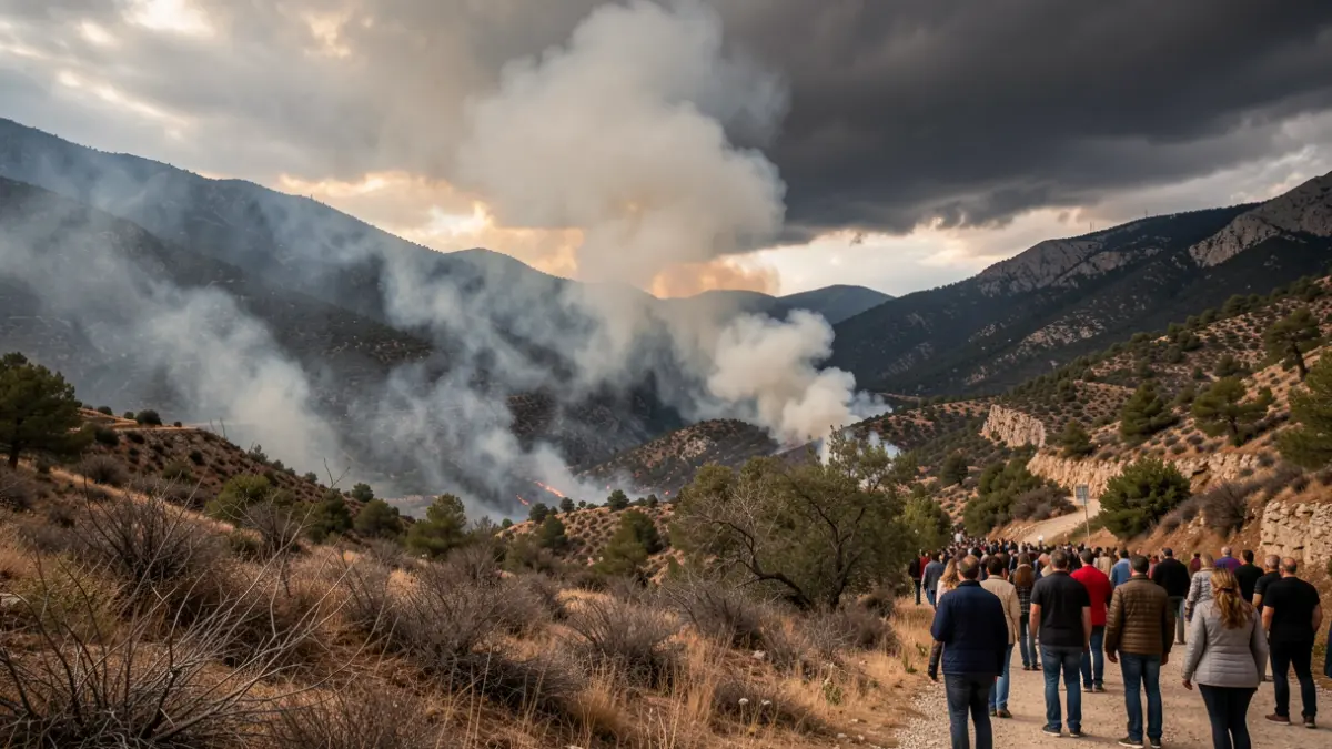 Generic image of a wildfire in Catalunya.