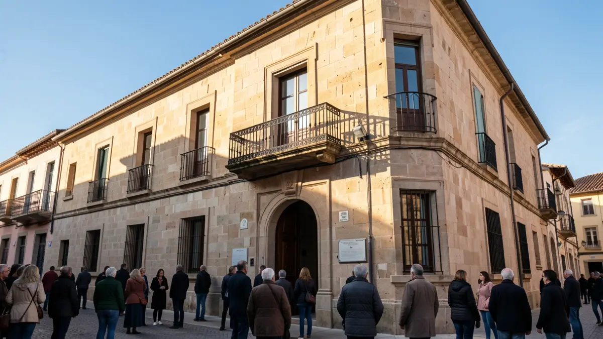 Façana de l'Ajuntament de Bot en una tarda assolellada.