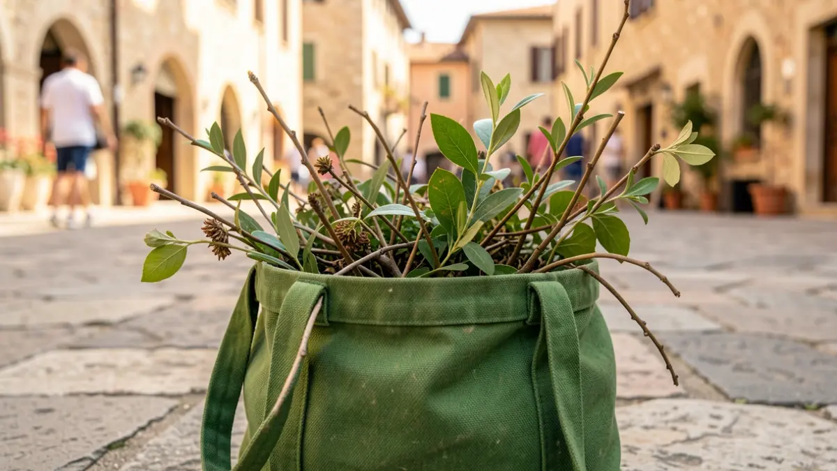 Imagen de un saco lleno de restos vegetales para el nuevo servicio de recogida del Ayuntamiento de Castellbisbal.