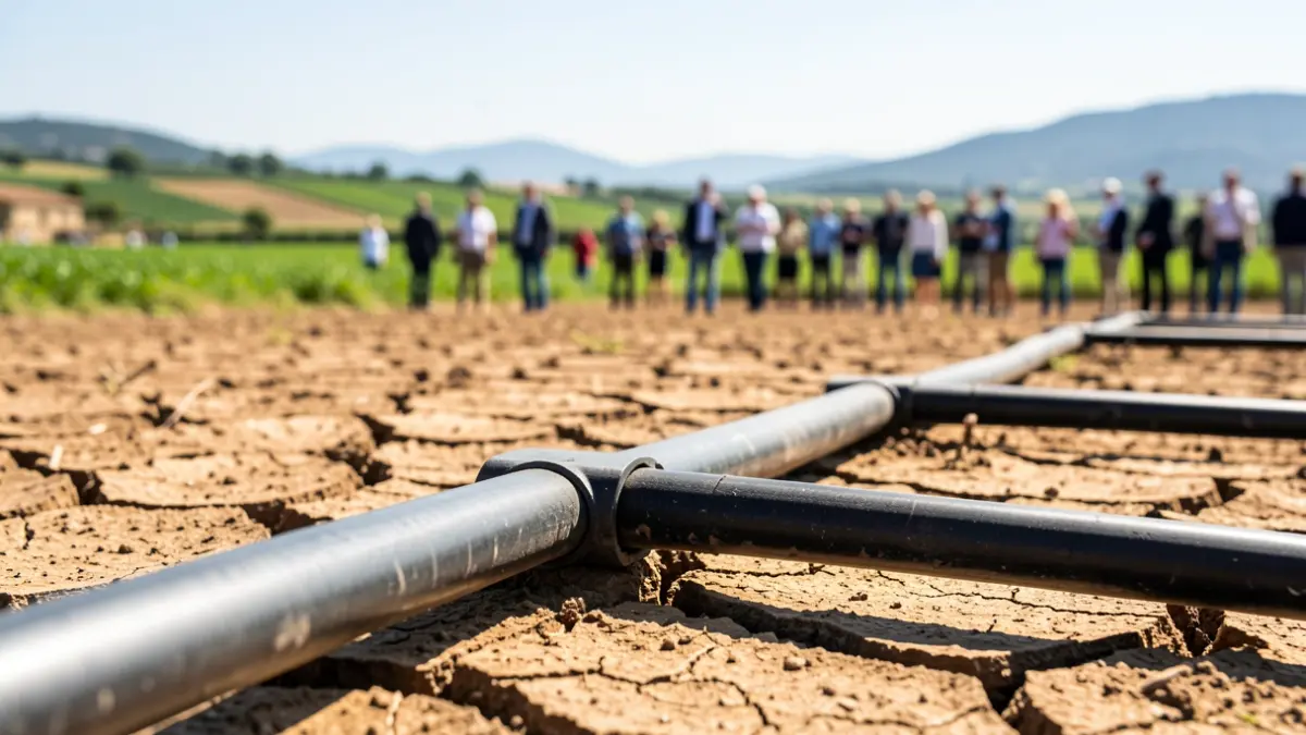 Generic image of an irrigation system in a field.