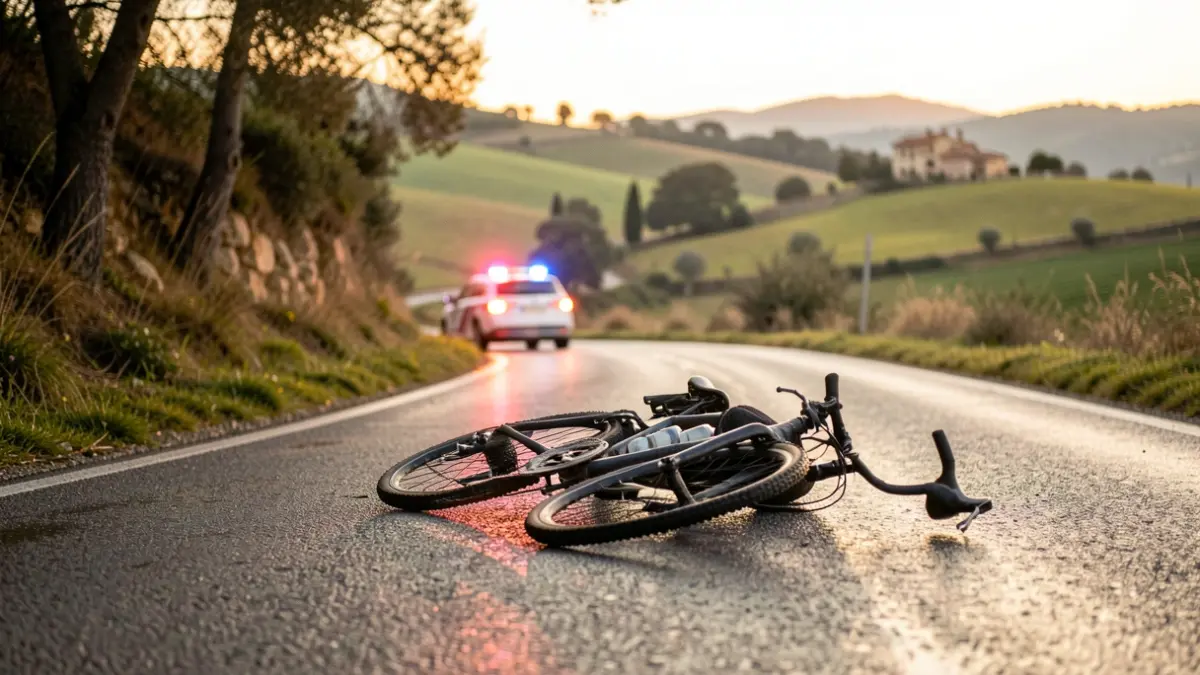 Imatge genèrica d'un accident de ciclista a Catalunya.