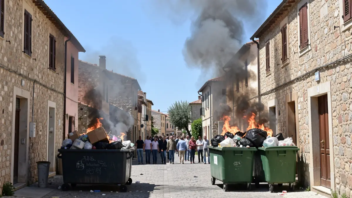 Generic image of burning bins.