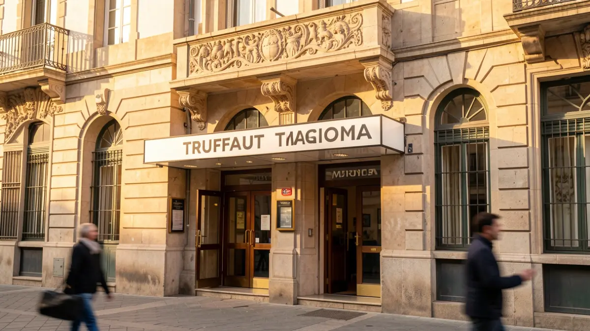 Facade of the Truffaut cinema in Girona.