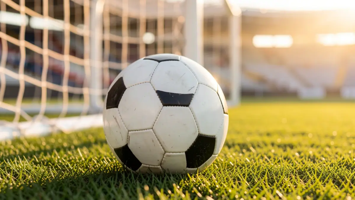 Imatge genèrica d'una pilota de futbol en un camp.