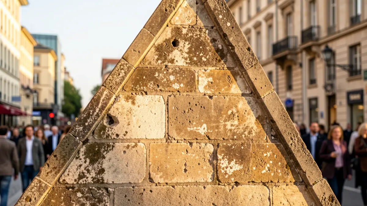 Image of an old triangular customs house near Barcelona's França station.