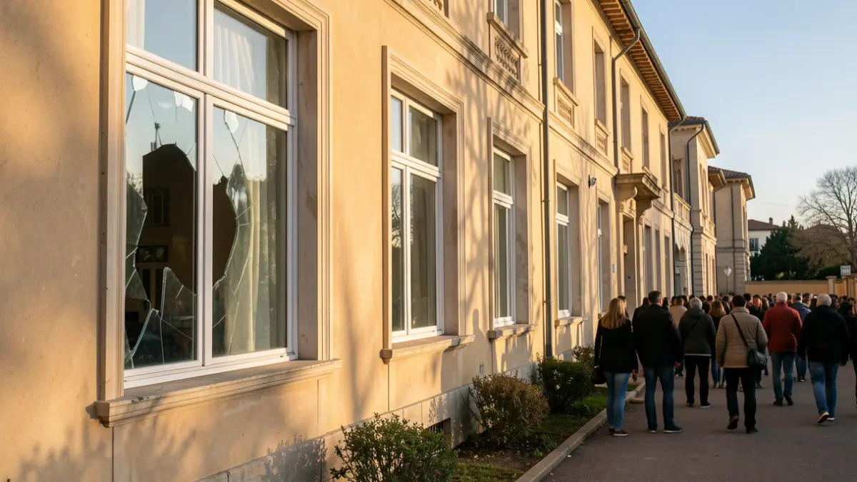 Imatge genèrica de l'exterior d'un centre educatiu amb finestres.