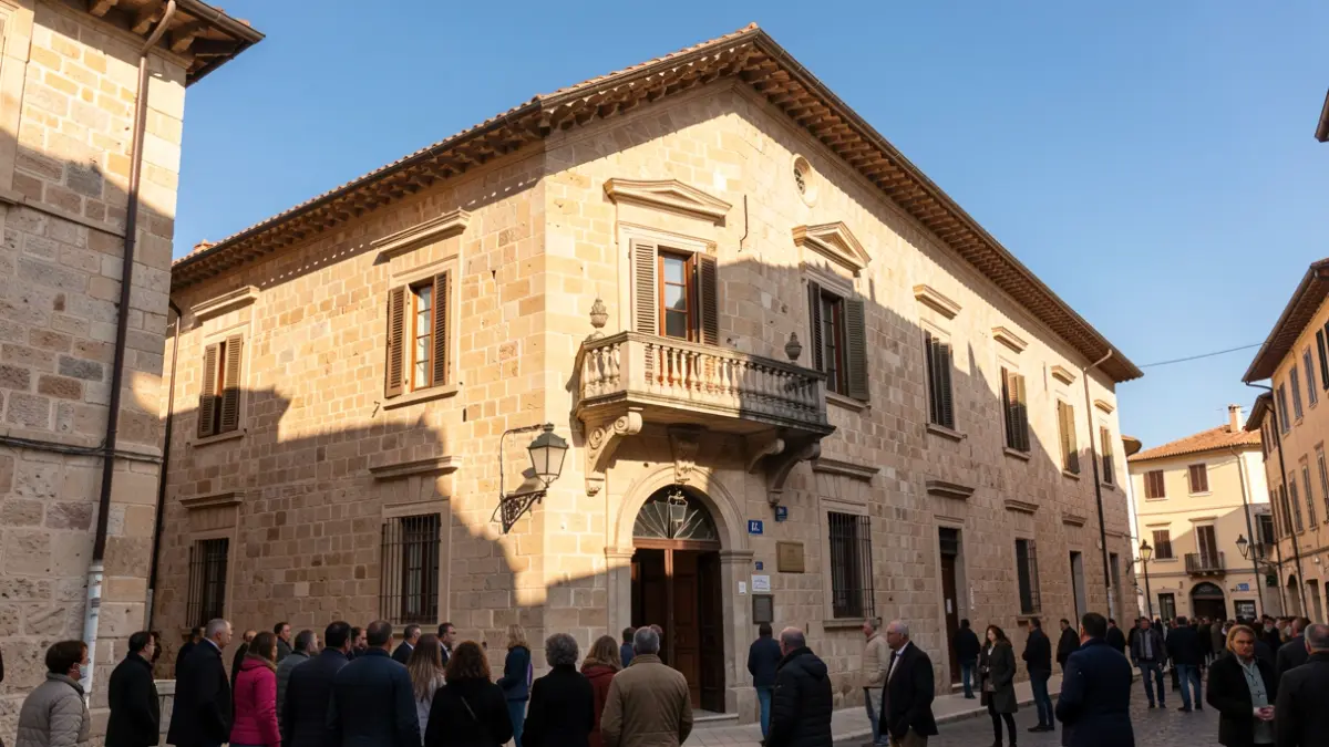 Facade of the Sabadell City Hall on a sunny day.