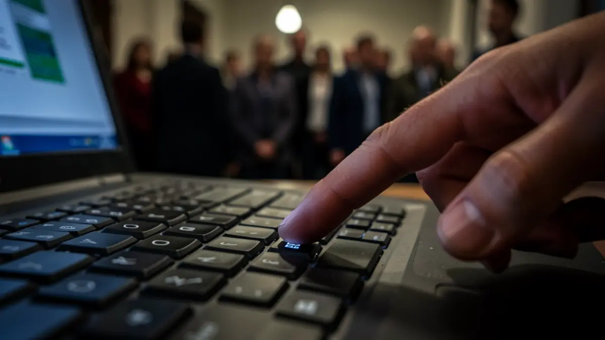 Generic image of a computer keyboard with a finger about to press 'Enter'.