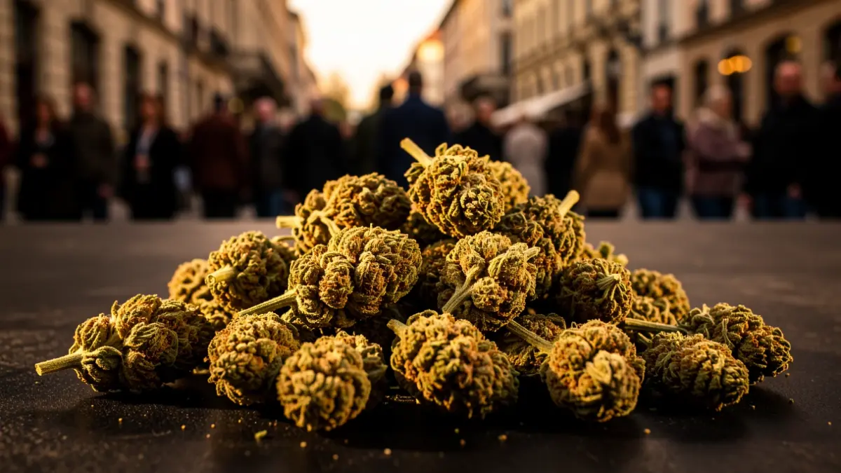 Generic image of marijuana buds prepared for distribution.