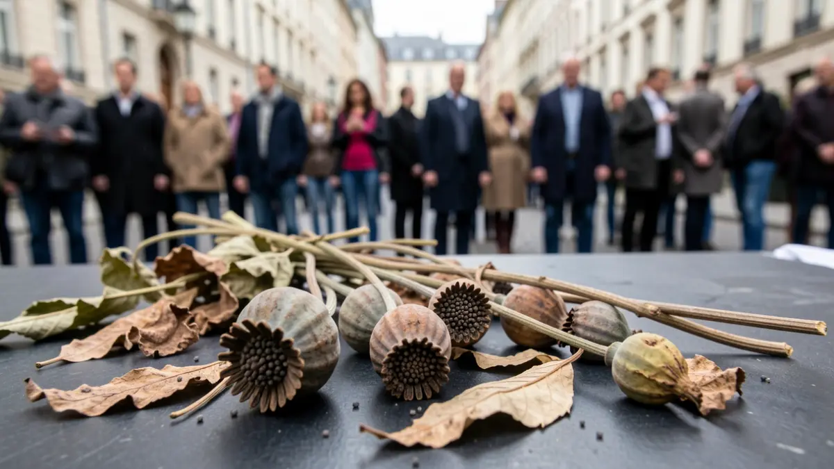 Dried opium plants seized by the Civil Guard.