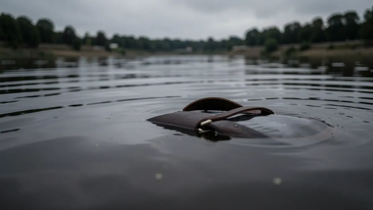 Imagen genérica de un pantano con un cinturón flotando en la superficie.
