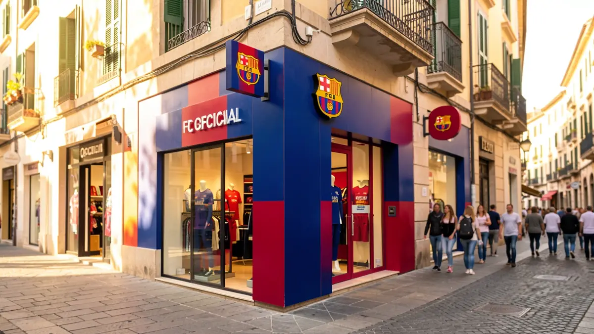 Generic image of an FC Barcelona official store in Girona.