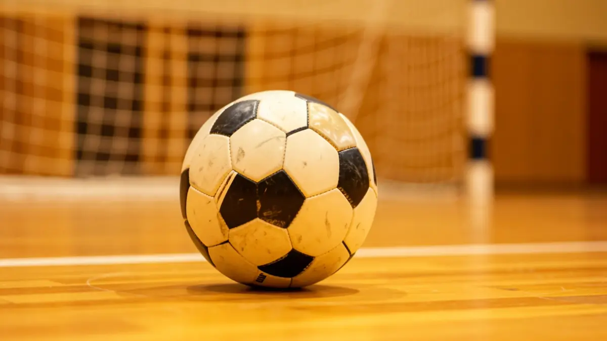Generic image of a handball on the court.