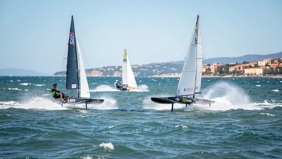 Generic image of racing sailboats on open water.