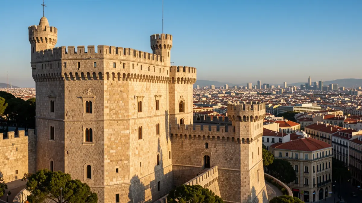 Imatge genèrica del Castell de Montjuïc amb Barcelona al fons.