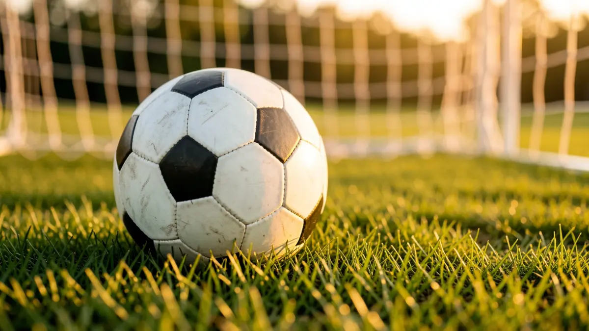 Imatge genèrica de futbol amb una pilota sobre la gespa.