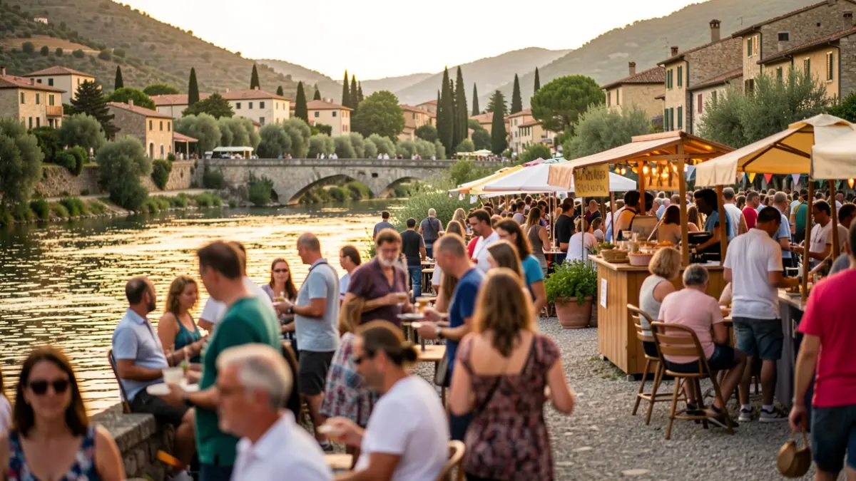 Imatge genèrica d'un festival cultural a la vora d'un riu.