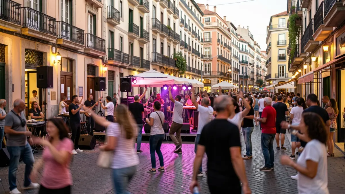 Imatge genèrica d'un festival cultural al districte de l'Eixample de Barcelona, amb actuacions i ambient festiu.