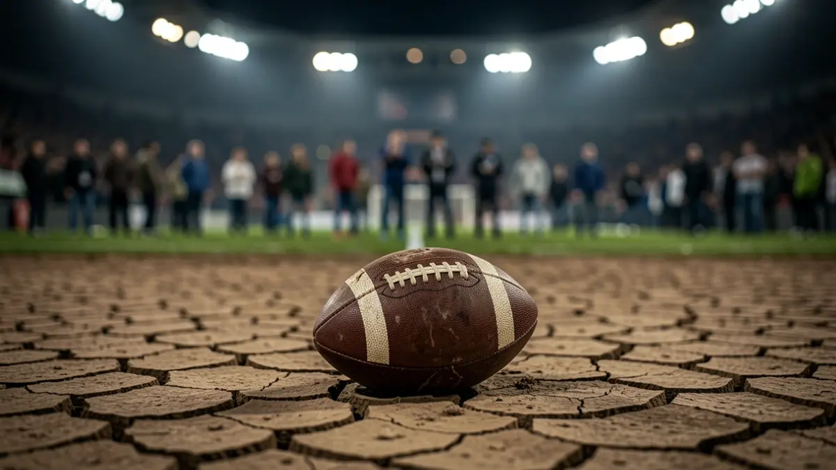 Generic image of a football on the ground.