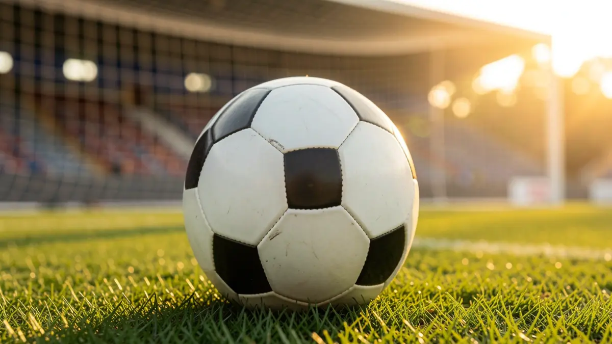 Imagen genérica de un balón de fútbol sobre el césped de un estadio.