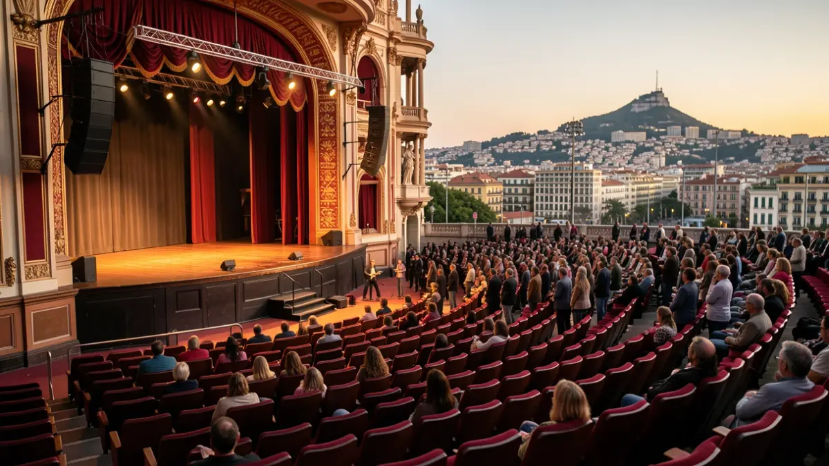 Imagen genérica del Teatro Griego de Barcelona al atardecer.