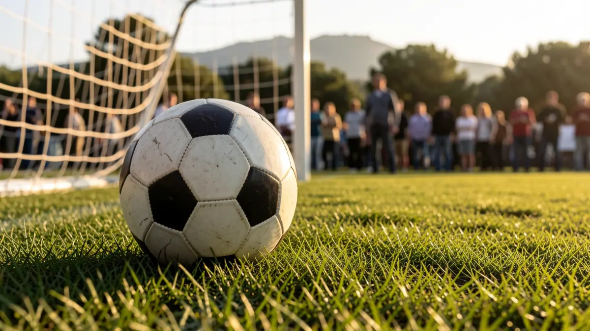 Imatge genèrica d'una pilota de futbol sobre gespa natural.