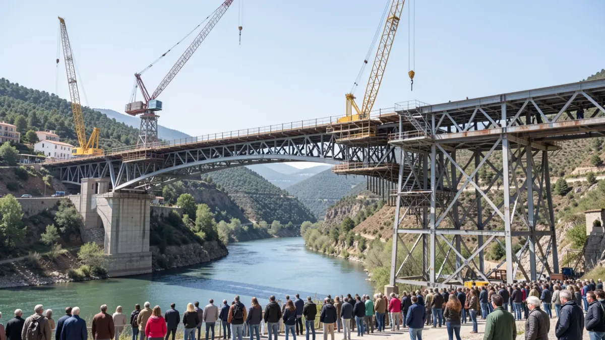 Generic image of bridge construction in Catalonia.