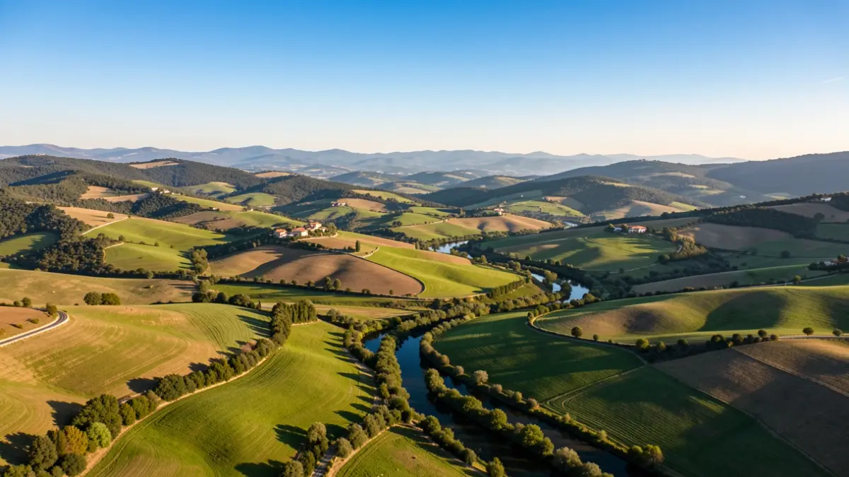 Vista aérea genérica de la comarca del Pallars Sobirà en Cataluña.