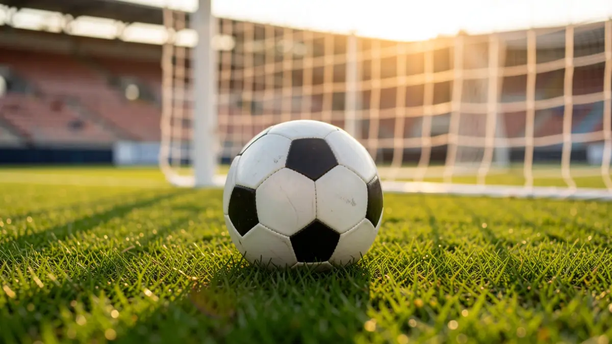 Imatge genèrica d'una pilota de futbol sobre gespa en un estadi.