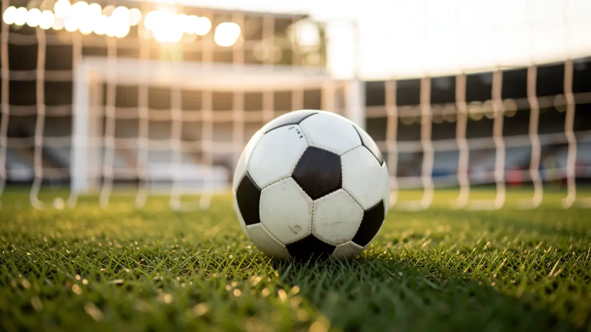 Imatge genèrica d'una pilota de futbol sobre gespa en un estadi.