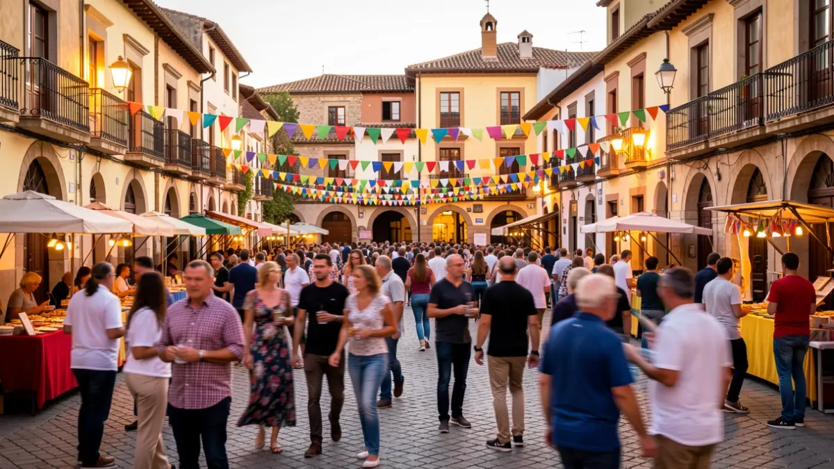 Imatge genèrica d'una festa major a un poble català amb ambient festiu.