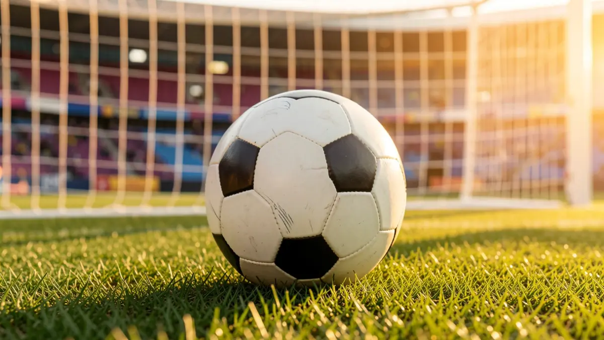 Imagen genérica de balón de fútbol en un campo.