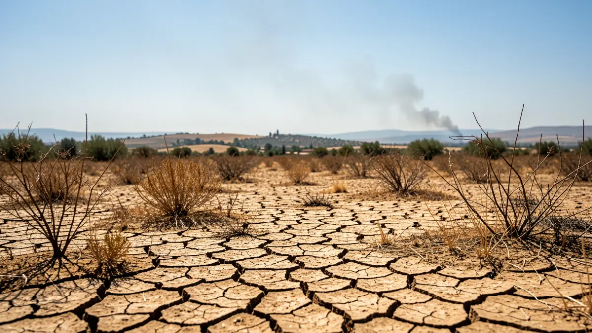 Generic image of drought and forest fire risk in Catalonia.