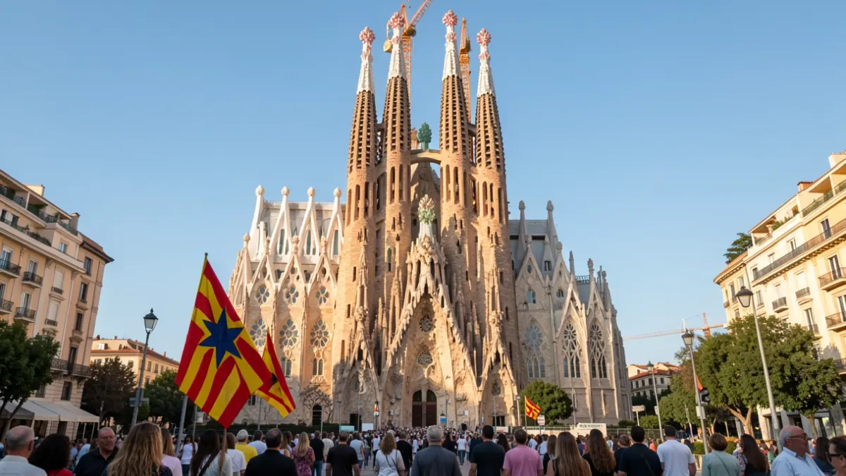 Imatge genèrica de la Sagrada Família amb estelades.