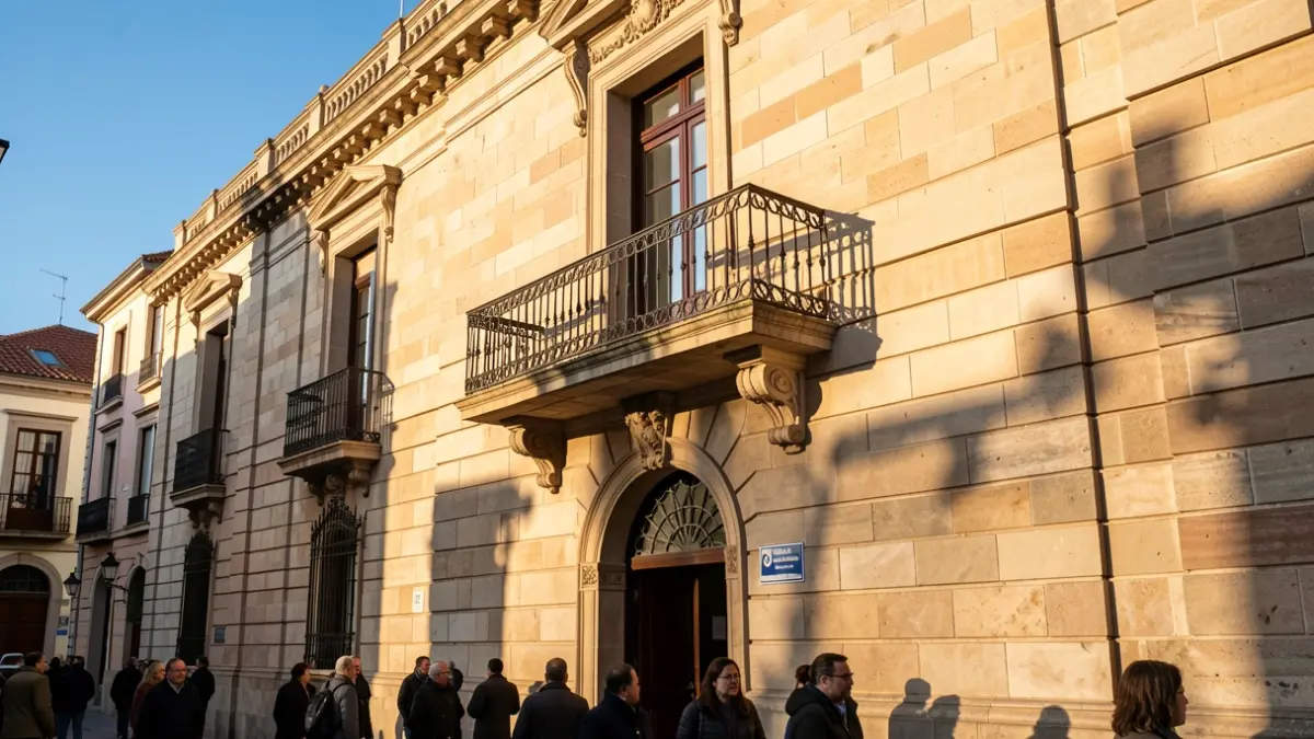 Generic image of a municipal building with Mediterranean architecture.