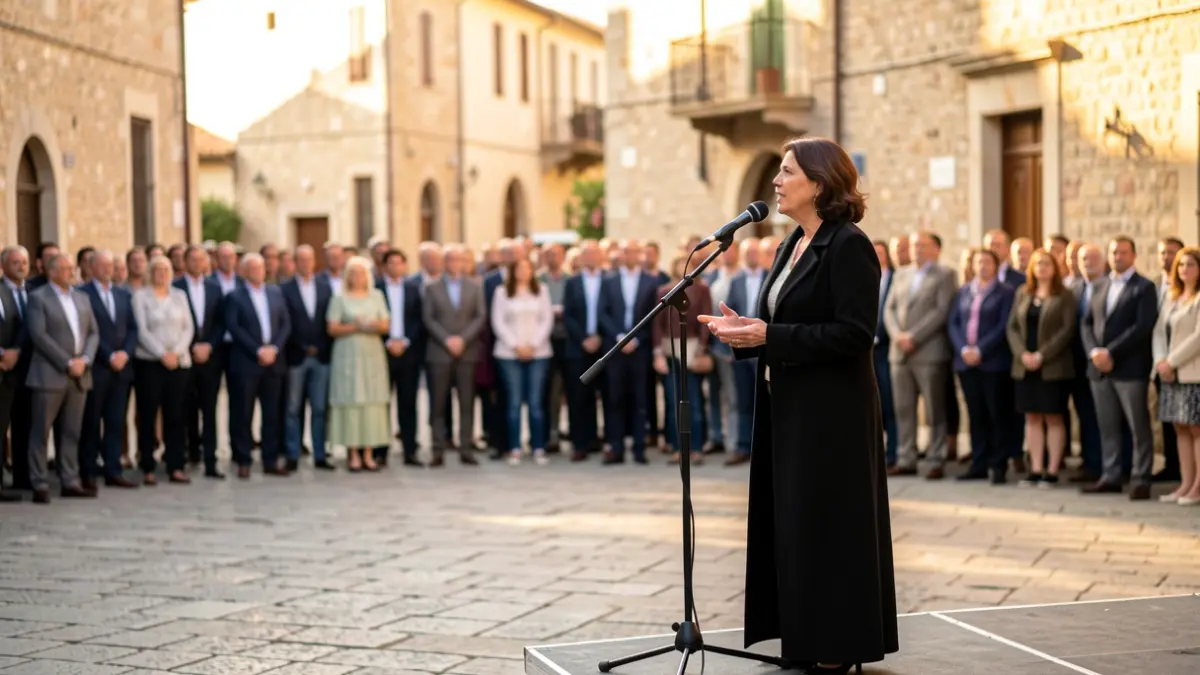 Generic image of an outdoor political rally.