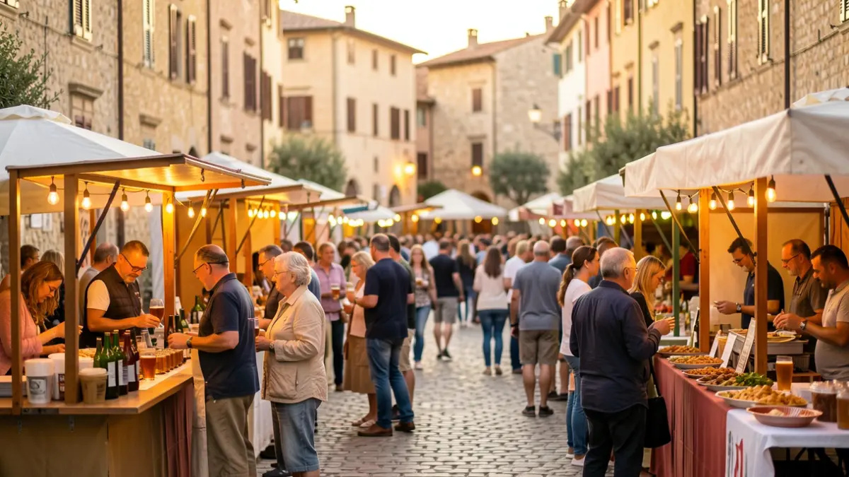 Imagen genérica de una feria de cerveza artesanal al aire libre.