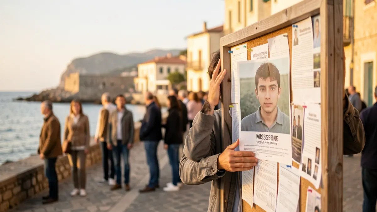 Imatge genèrica d'una persona posant un cartell de persona desapareguda.