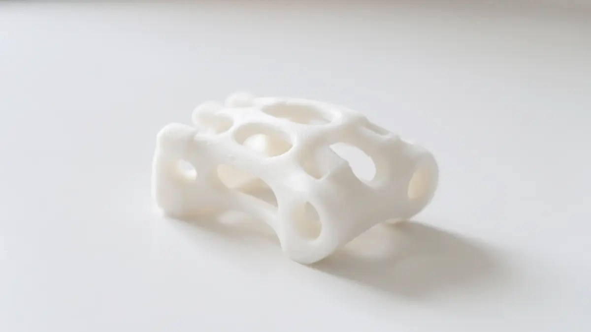 Generic image of a 3D-printed medical splint for wrist fractures.